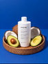 Soft Conditioner gloss conditioner with avocado and coconut on cobalt blue